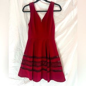 Red A-line Annabella Cocktail Dress (S) perfect for Holiday Party